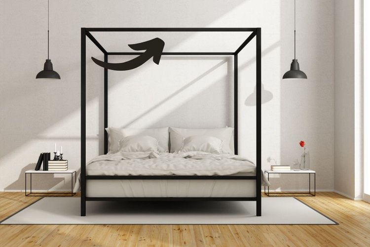Black bed canopy