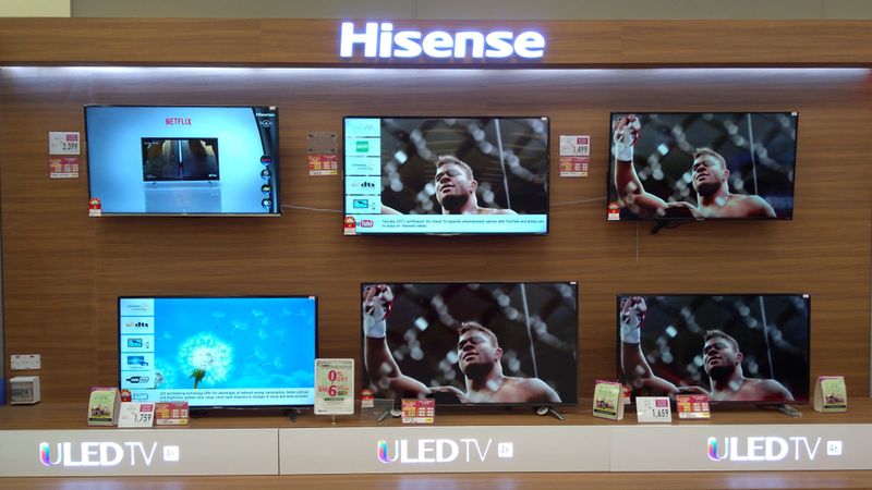 Hisense ULED TV at the exhibition