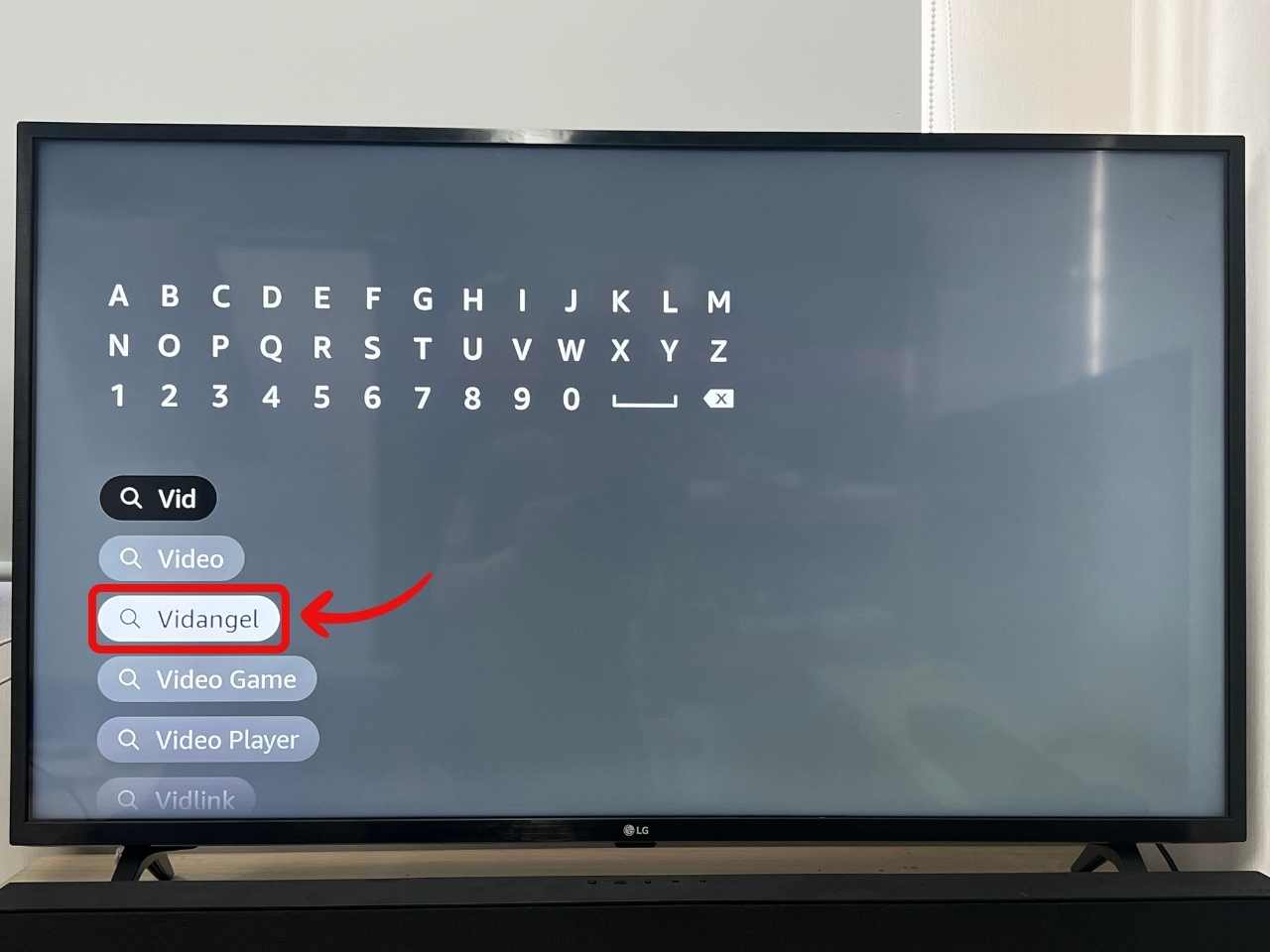 Search UI of Fire TV Stick