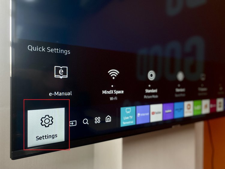 Settings on Samsung TV