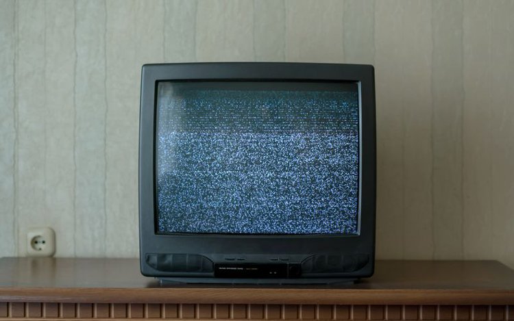 TV static on an old TV