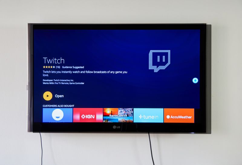 Twitch app and logo on LG TV