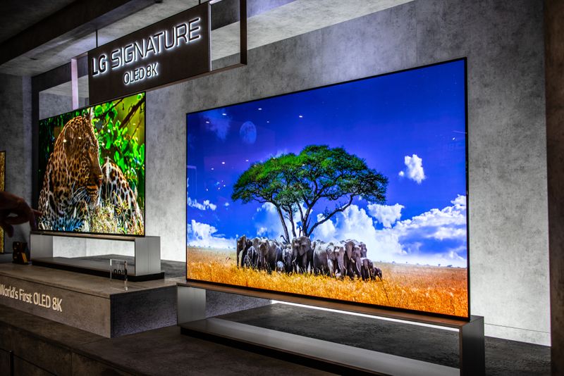 a LG Signature OLED TV on display at the exhibition
