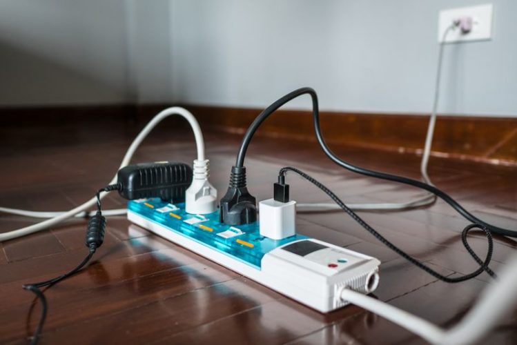 a power strip with a bunch of plugs on it