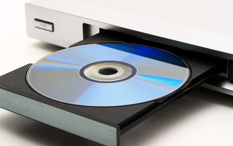 a white DVD player