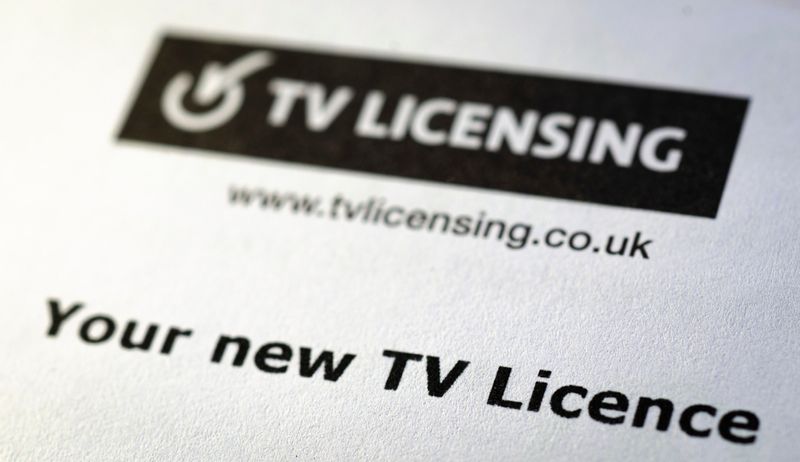 close up view of TV license for the UK