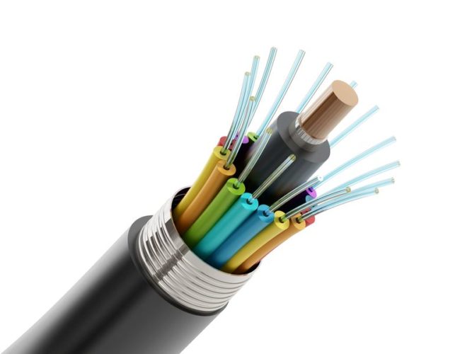 optical fibers inside a cable