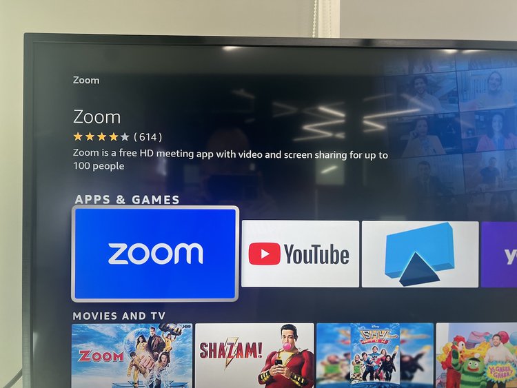 search for a zoom app on amazon fire tv