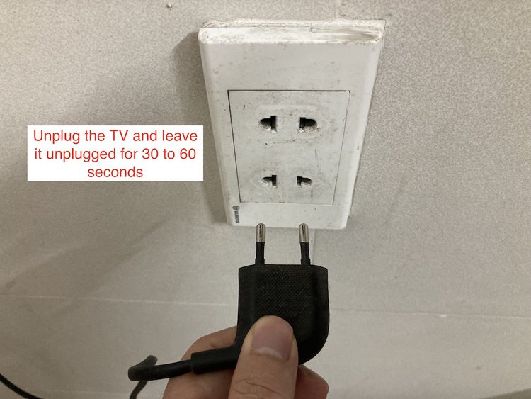 unplug power for a Samsung TV