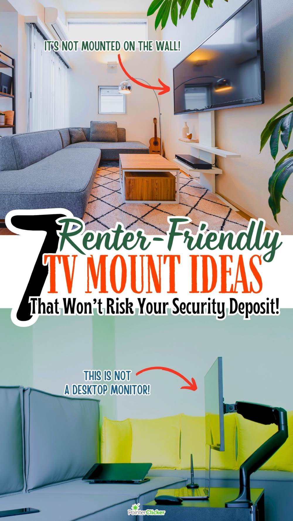 7 renter-friendly tv mount ideas that won't risk your security deposit