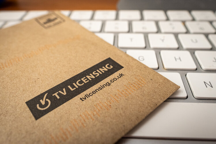 A envelope of tv license