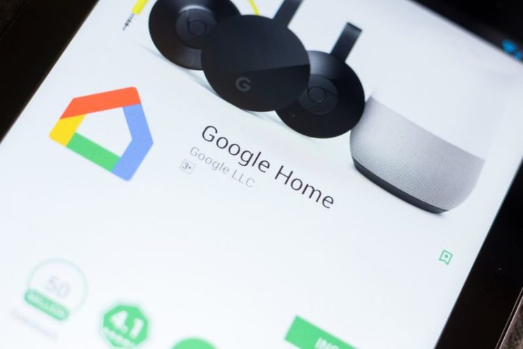 Aplicativo do Google Home em um celular