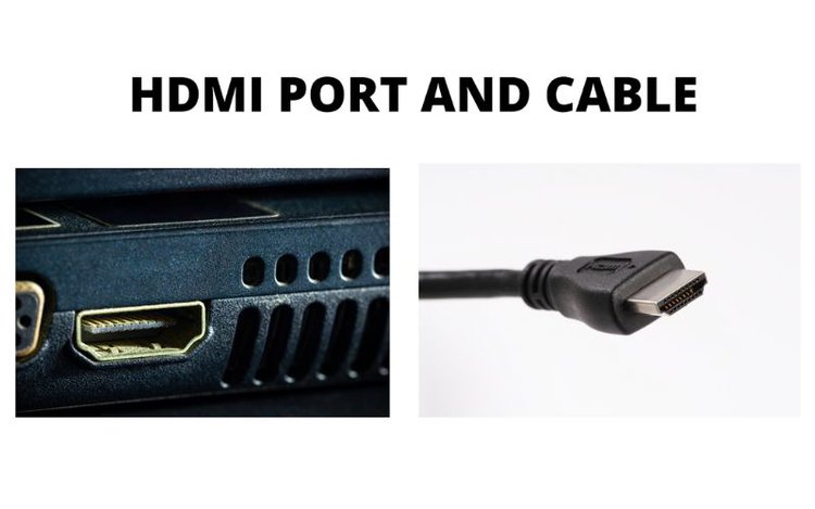 HDMI port and cable