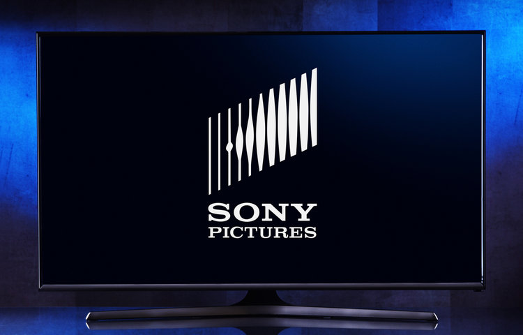 Sony TV in the dark