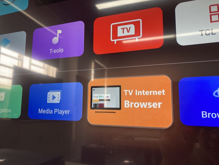 TV Internet Browser app on a TCL Google TV with other apps