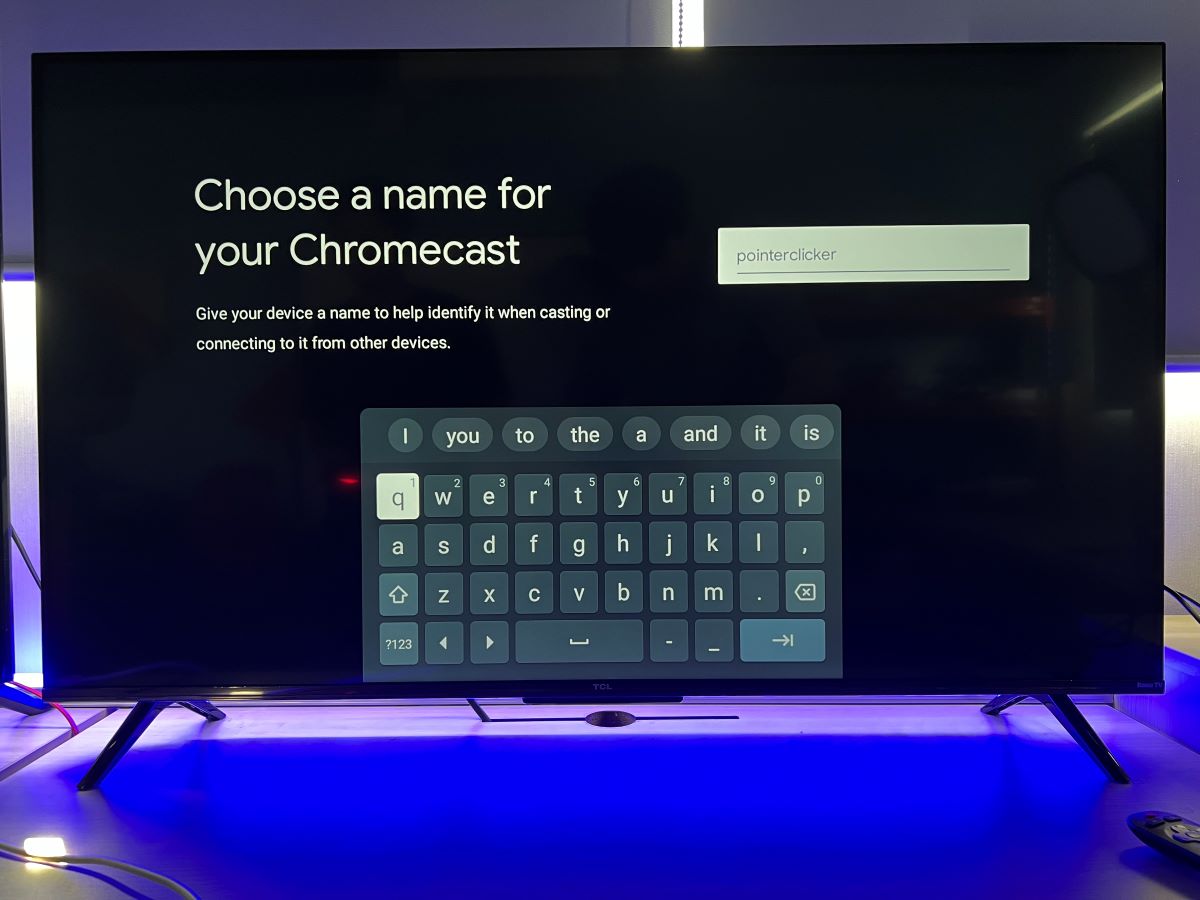 The TCL Chromecast Google TV is changing name via the menu