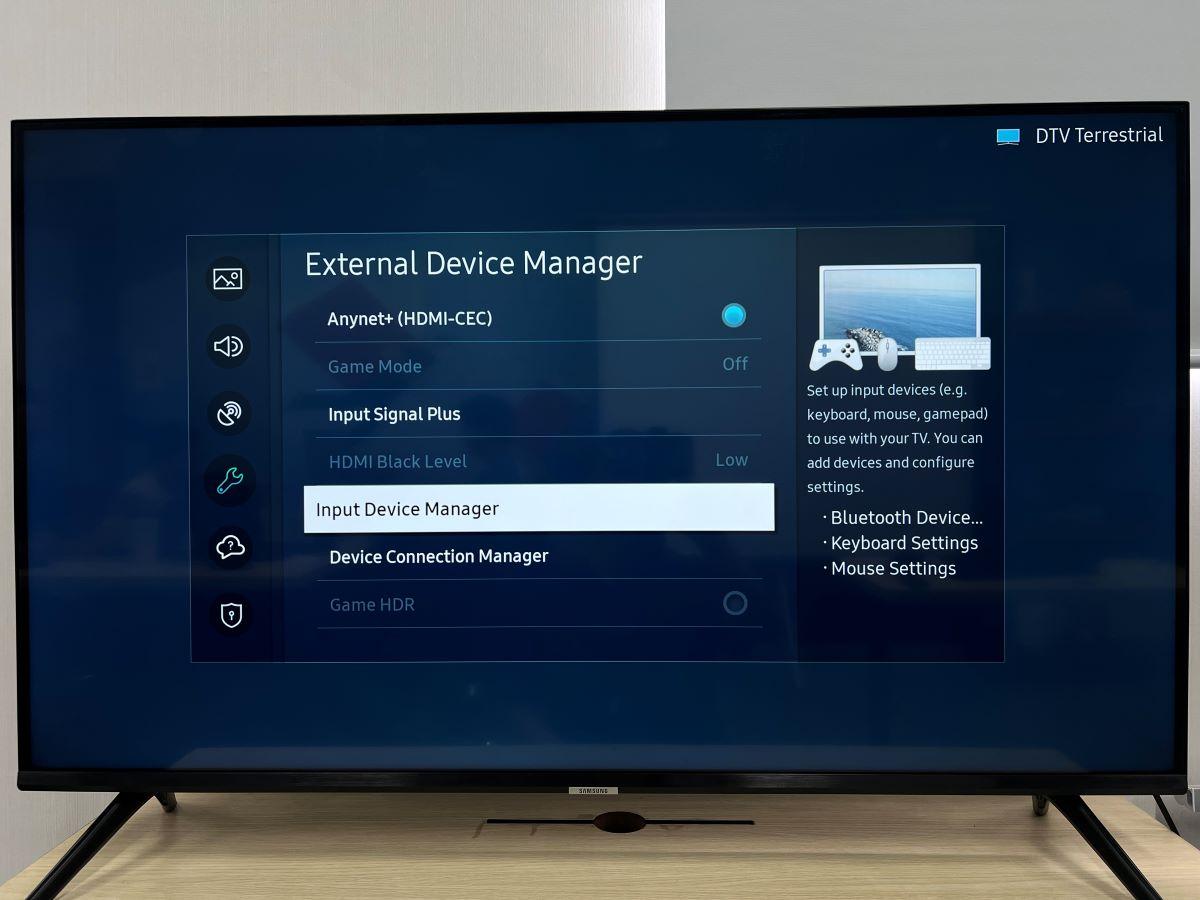 The input device manager on Samsung TV