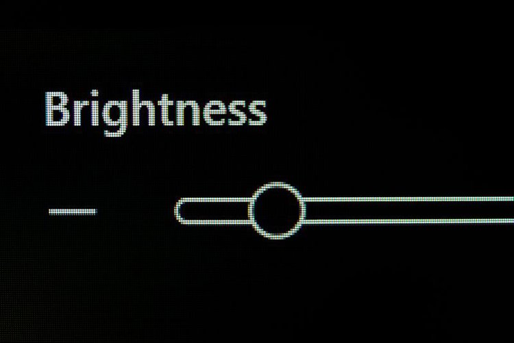 brightness control panel on TV