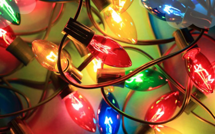 colorful Christmas lights