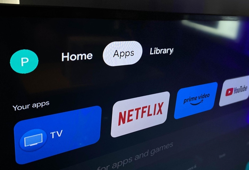 select the Apps menu on a Google TV