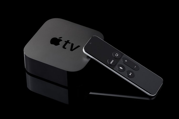 a black apple tv