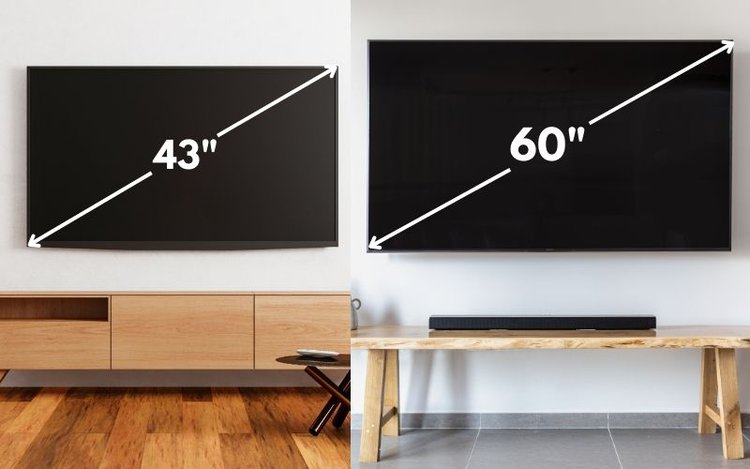 43 vs 60 inch TVs