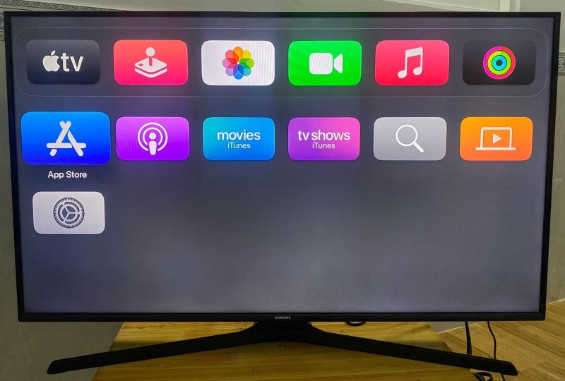 Apple TV is showing on a non-smart Samsung TV