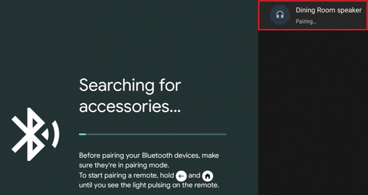 Bluetooth pairing on Chromecast Google TV