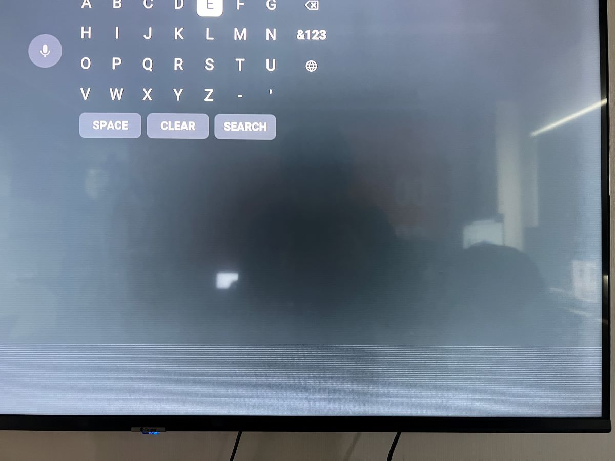 The Casper TV with multiple horizontal lines at the bottom of the TV