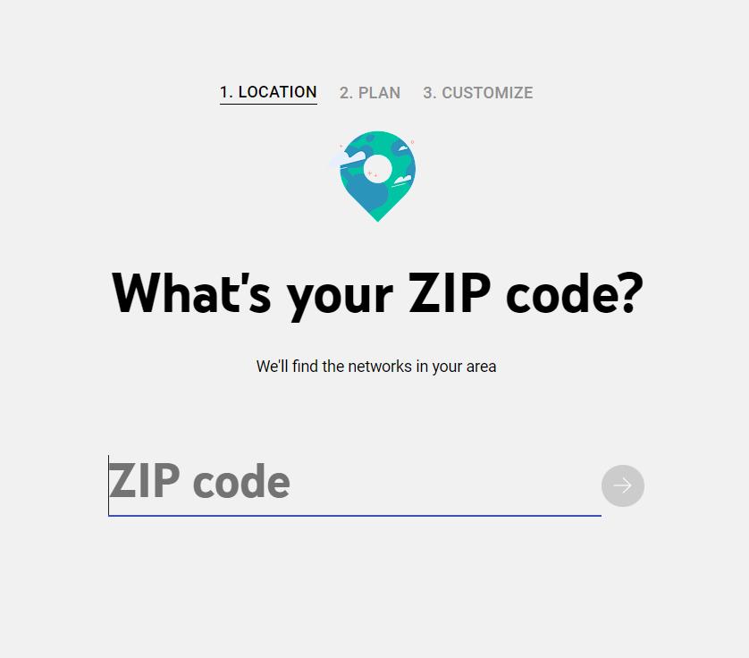 choose zip code when signing up a youtube tv account