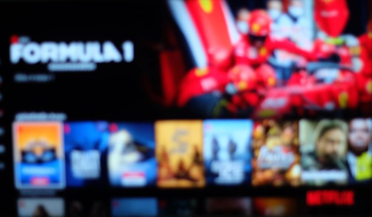 poor quality image of Netflix on TV screen