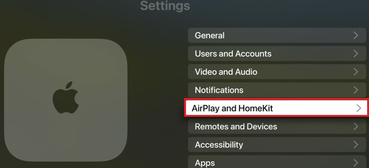 Apple AirPlay & HomeKit on Apple TV
