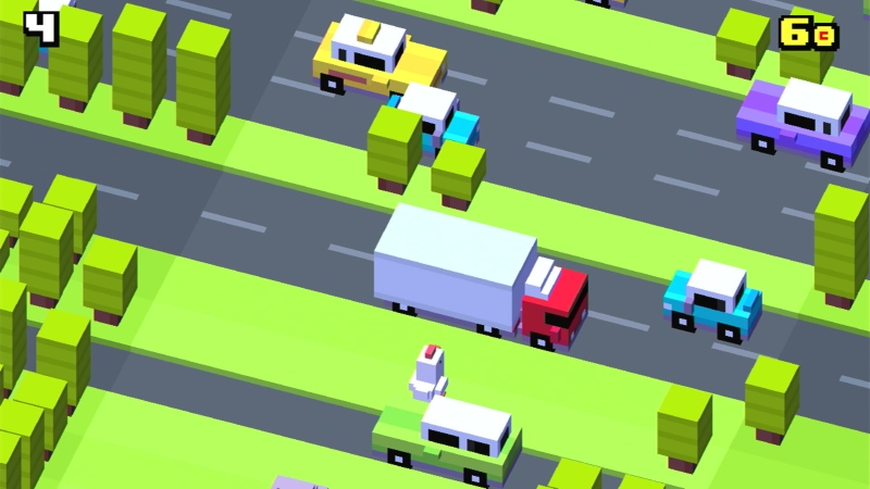Crossy Road game playing screen