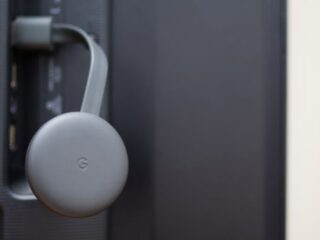 Google Chromecast is connected to TV