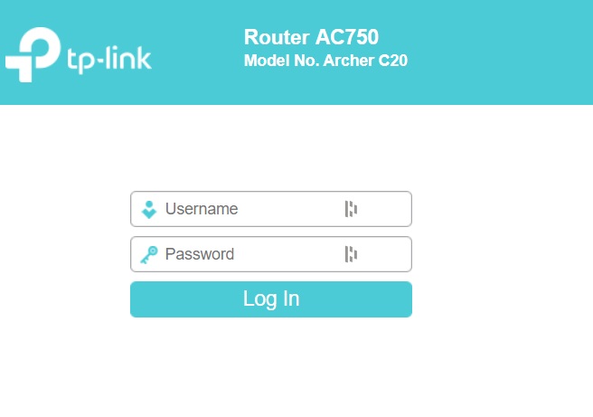 TP-Link router admin interface