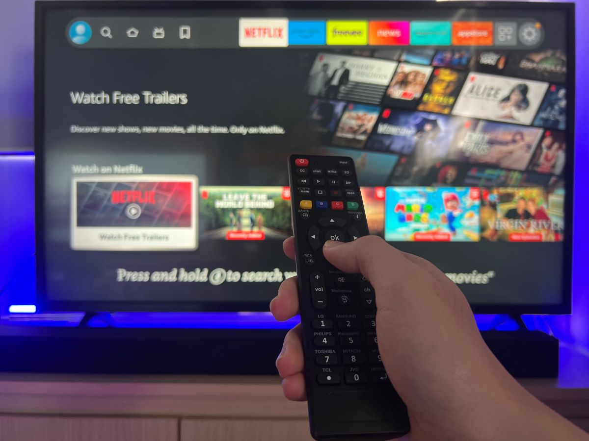 The universal remote is control TV using Fire Stick