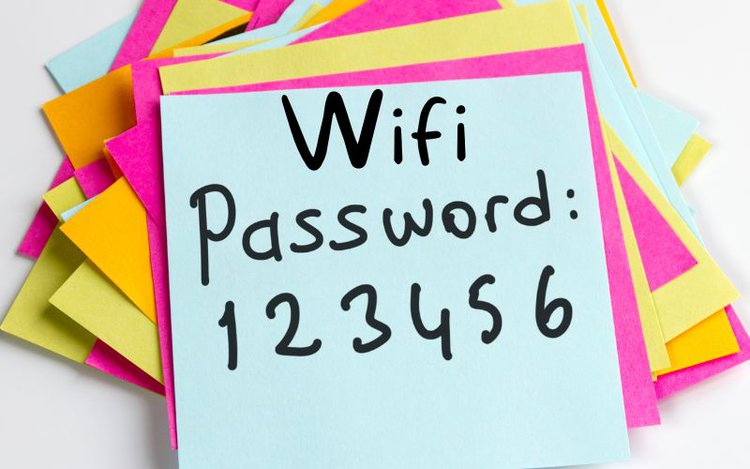 Wifi password on the note
