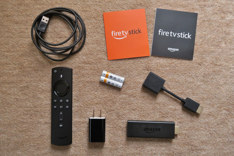 items in the Amazon Firestick package