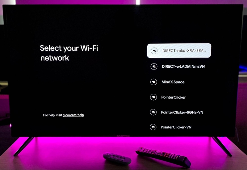 set Wi-Fi for a Chromecast with Google TV