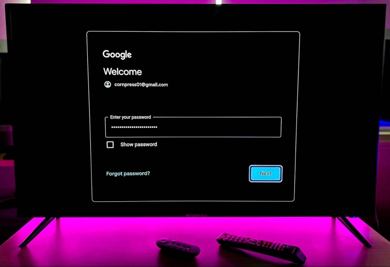 sign in to a Chromecast with Google TV with a Google account