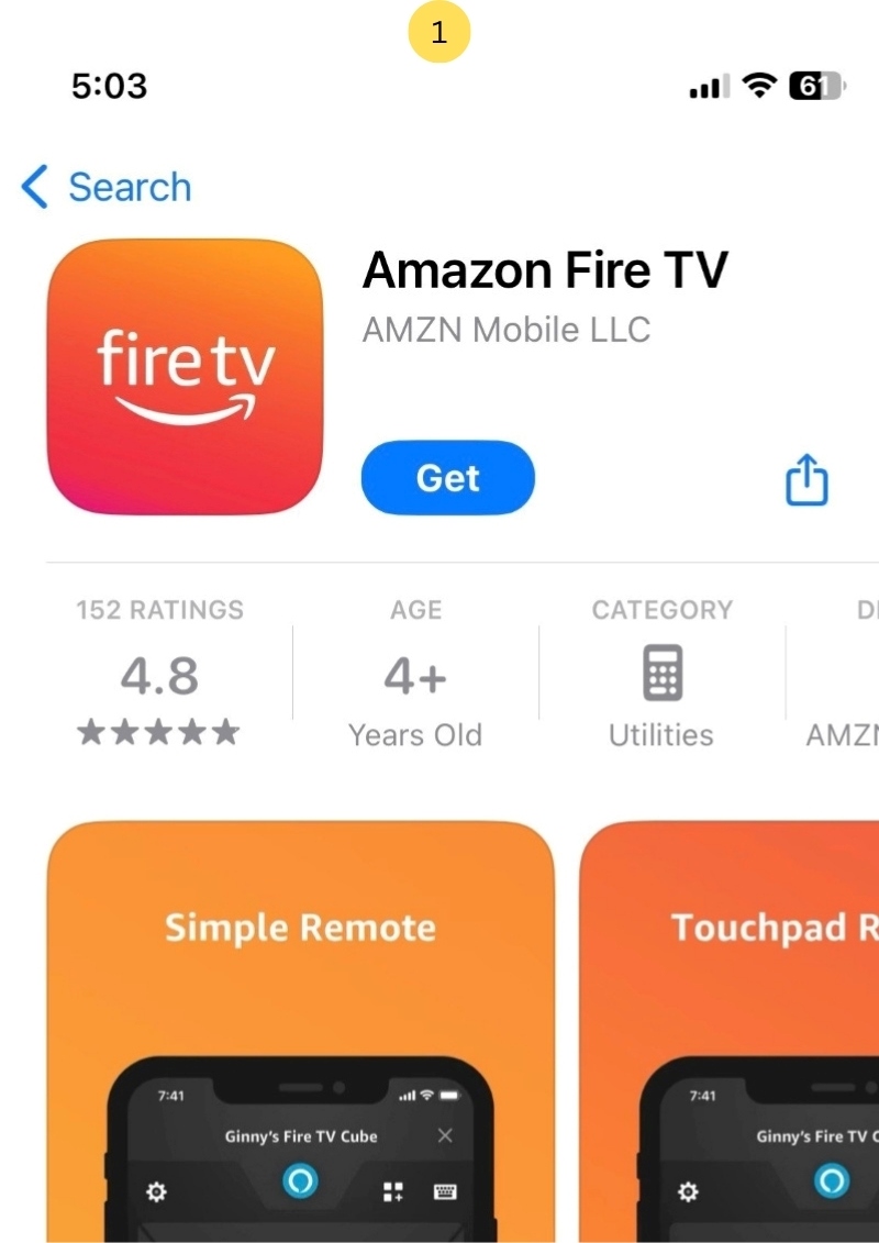 Amazon Fire TV app on the iPhone App Store