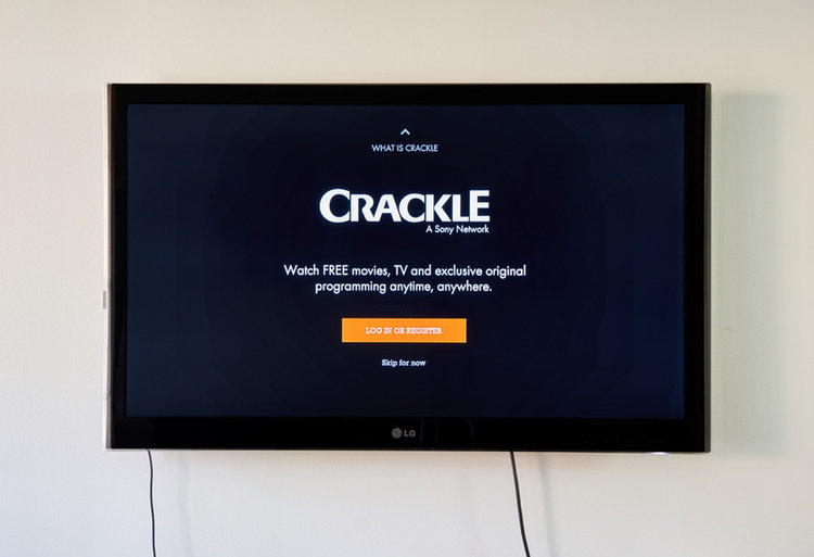 Crackle app on a TV screen