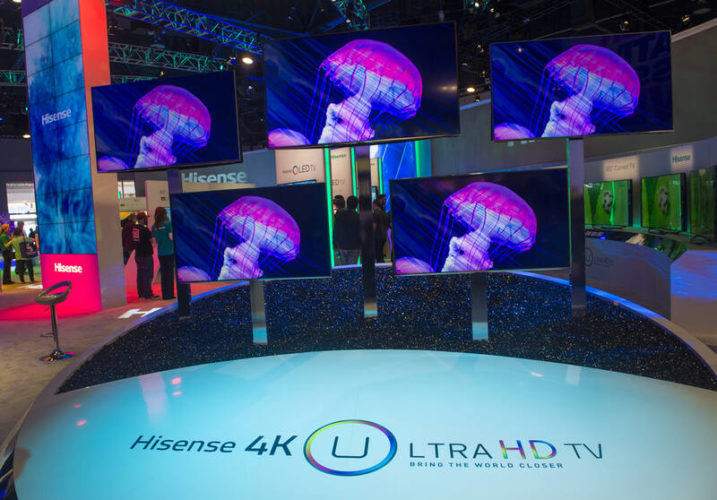 Hisense 4K TV at an exhibition