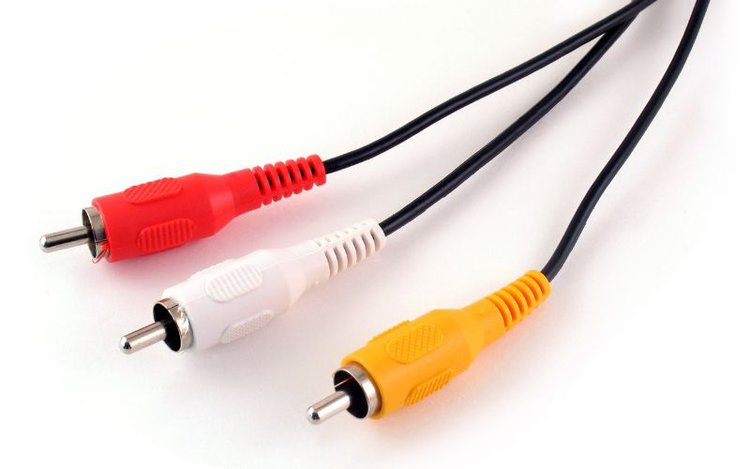 RCA cables in white background