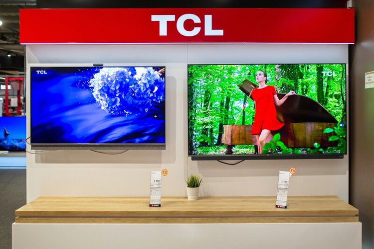 TCL TVs on display at an exhibition