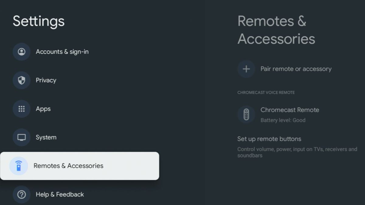 The remotes and accessories on Chromecast Google TV