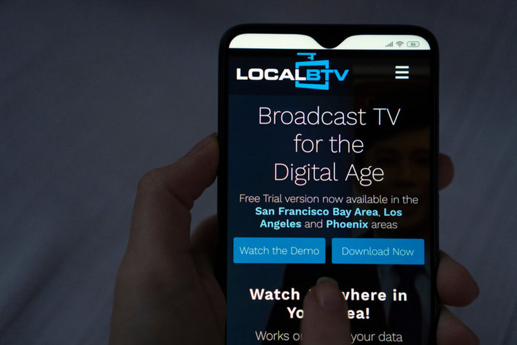 a LocalBTV app on phone screen