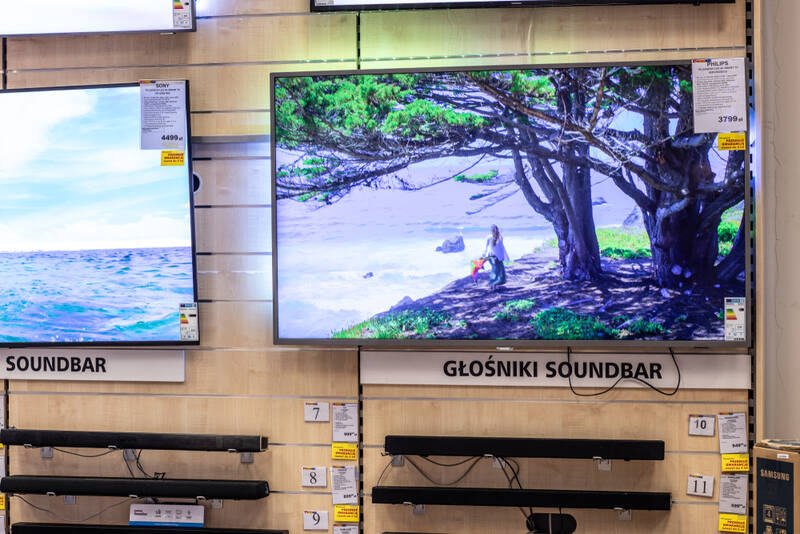 a Philips TV on display at a store