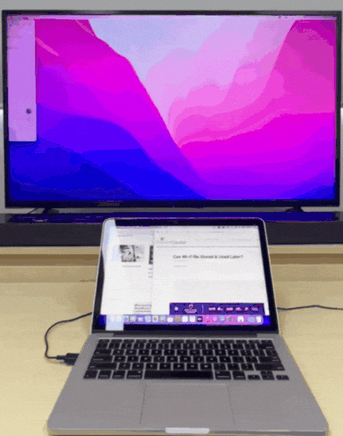 extend screen on a macbook to a TV