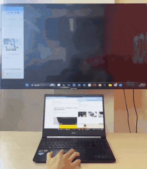 extend screen on a windowOS laptop onto a TV